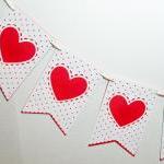 Heart Banner/ Wedding Garland/ Valentines Day..