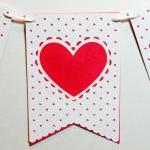 Heart Banner/ Wedding Garland/ Valentines Day..