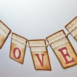 Wedding Valentine Love With Hearts Banner/ Wedding..