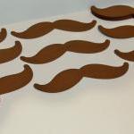 50 Brown Mustache Cardstock Die Cuts/ Moustache/..