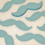 100 Blue Mustache Cardstock Die Cuts/ Moustache/..
