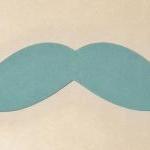 50 Blue Mustache Cardstock Die Cuts/ Moustache/..