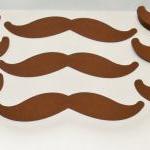100 Brown Mustache Cardstock Die Cuts/ Moustache/..