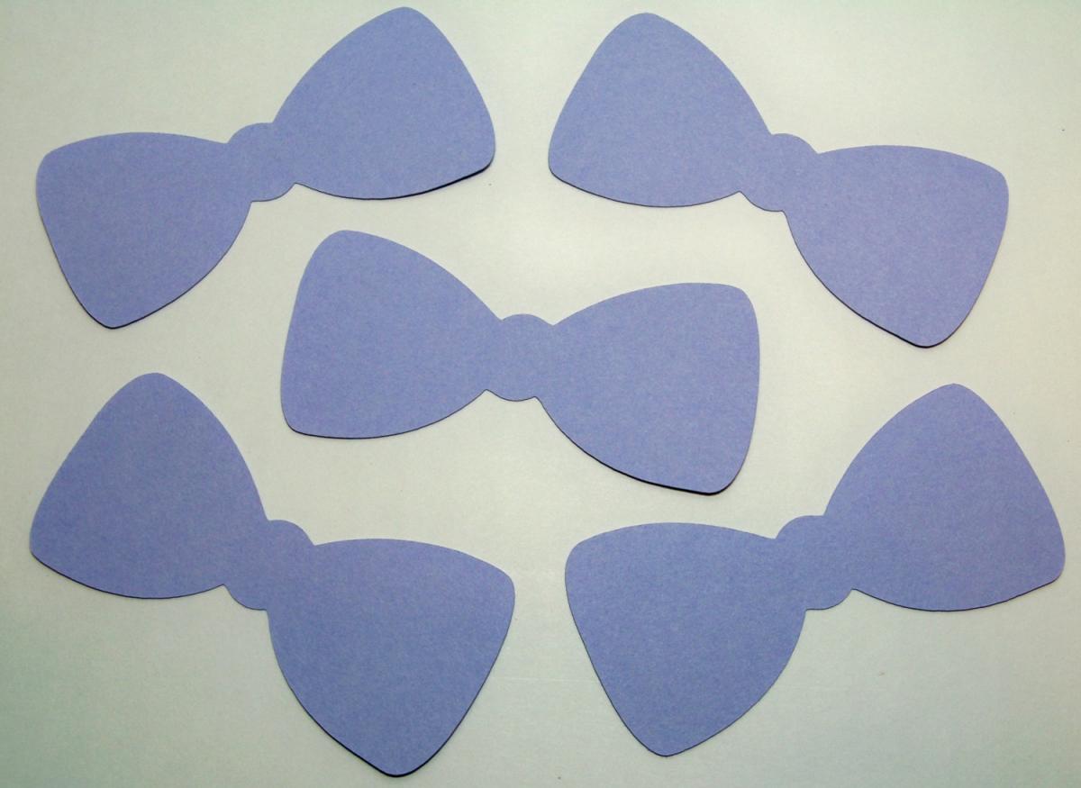 50 Bow Tie Die Cuts Lavender/ Cardstock Bow Ties/ Party Favors/ Wedding/ Little Man/ Photo Props/scrapbooking